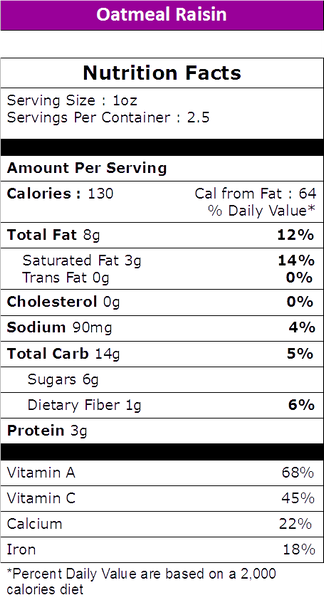 Kale Cookies - Oatmeal Raisin